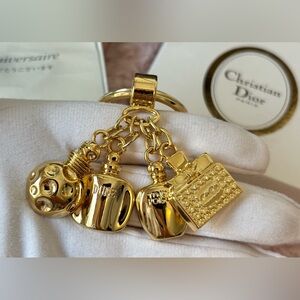 Vintage Mint Christian Dior Beauty Bag Charm Keychain NIB limited edition